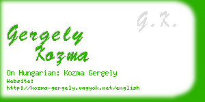 gergely kozma business card